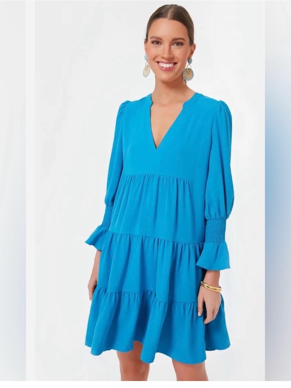 Tuckernuck POMANDER PLACE Capri Blue Crepe Kenzo Dress